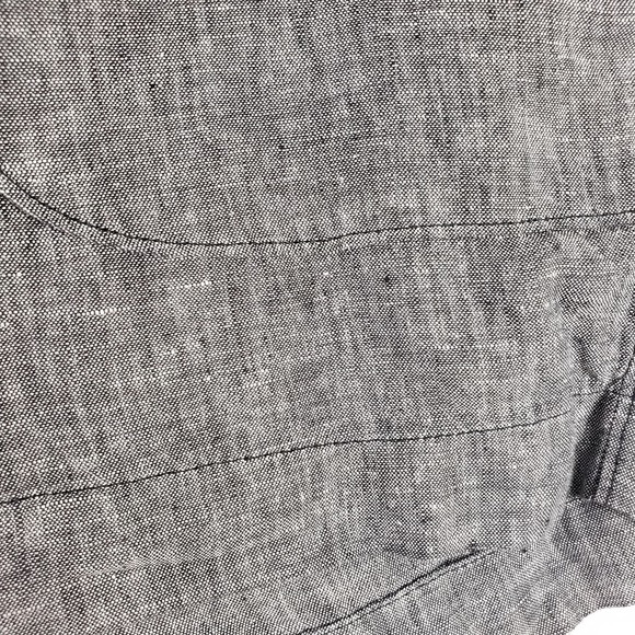Athleta Women's 6 Flint 100% Linen Pull On Shorts Heather Gray Beach Casual - Picture 2 of 11